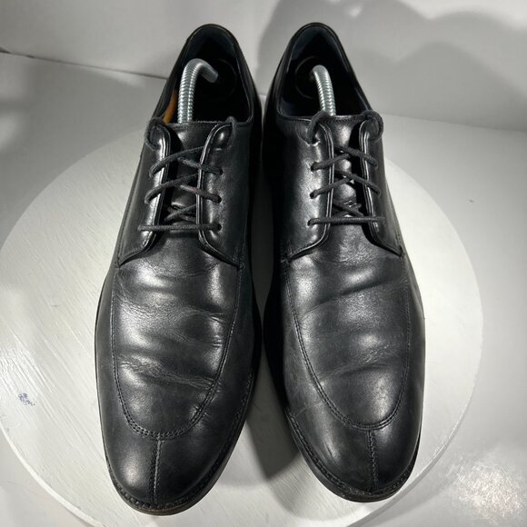Cole Haan Grand OS Mens Size 10.5 M Leather Oxford Dress Shoes Black Moc Toe CH - Picture 3 of 13